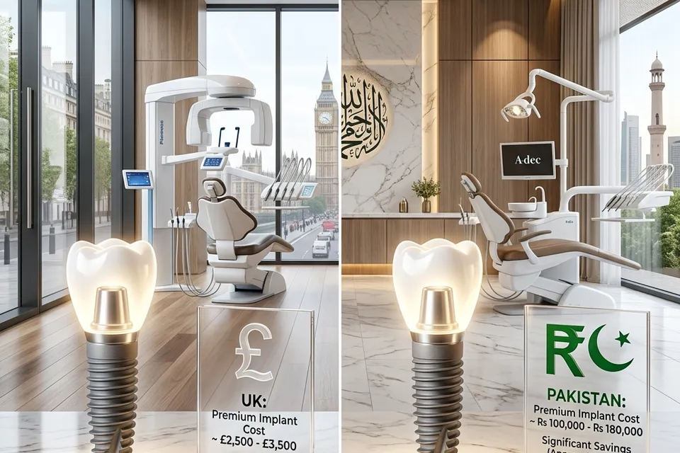 Dental Implants Cost: UK vs. Pakistan (A Complete Guide)